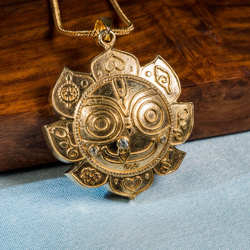 Golden Jagannath Pendant - Panchaloha