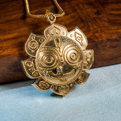 Golden Jagannath Pendant - Panchaloha