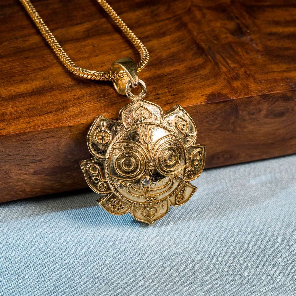 Golden Jagannath Pendant - Panchaloha