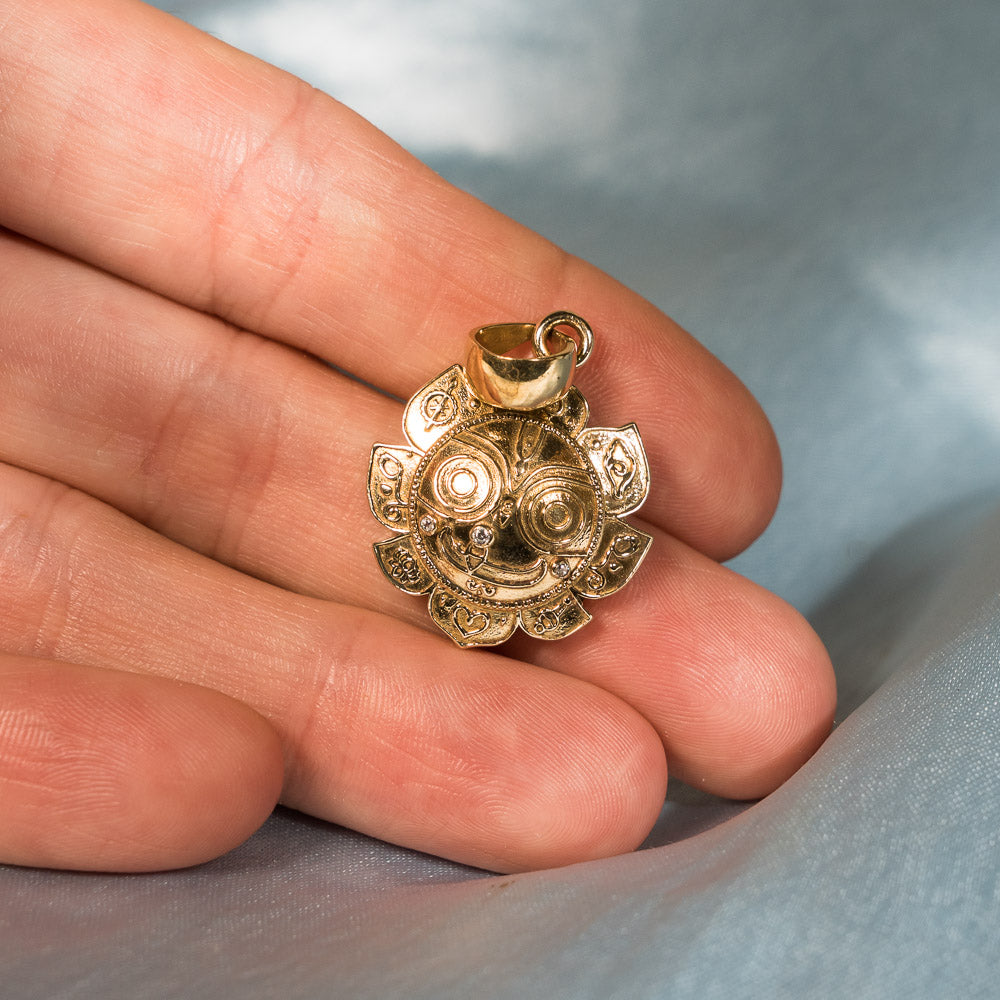Golden Jagannath Pendant - Panchaloha