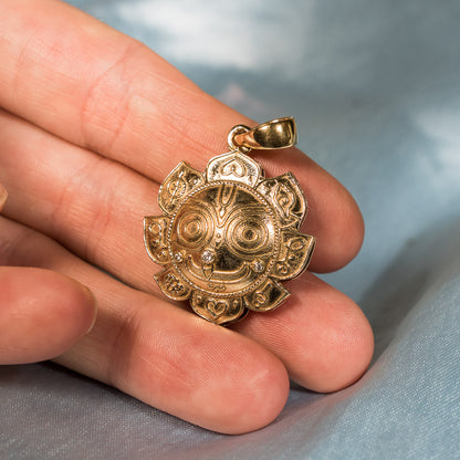 Golden Jagannath Pendant - Panchaloha