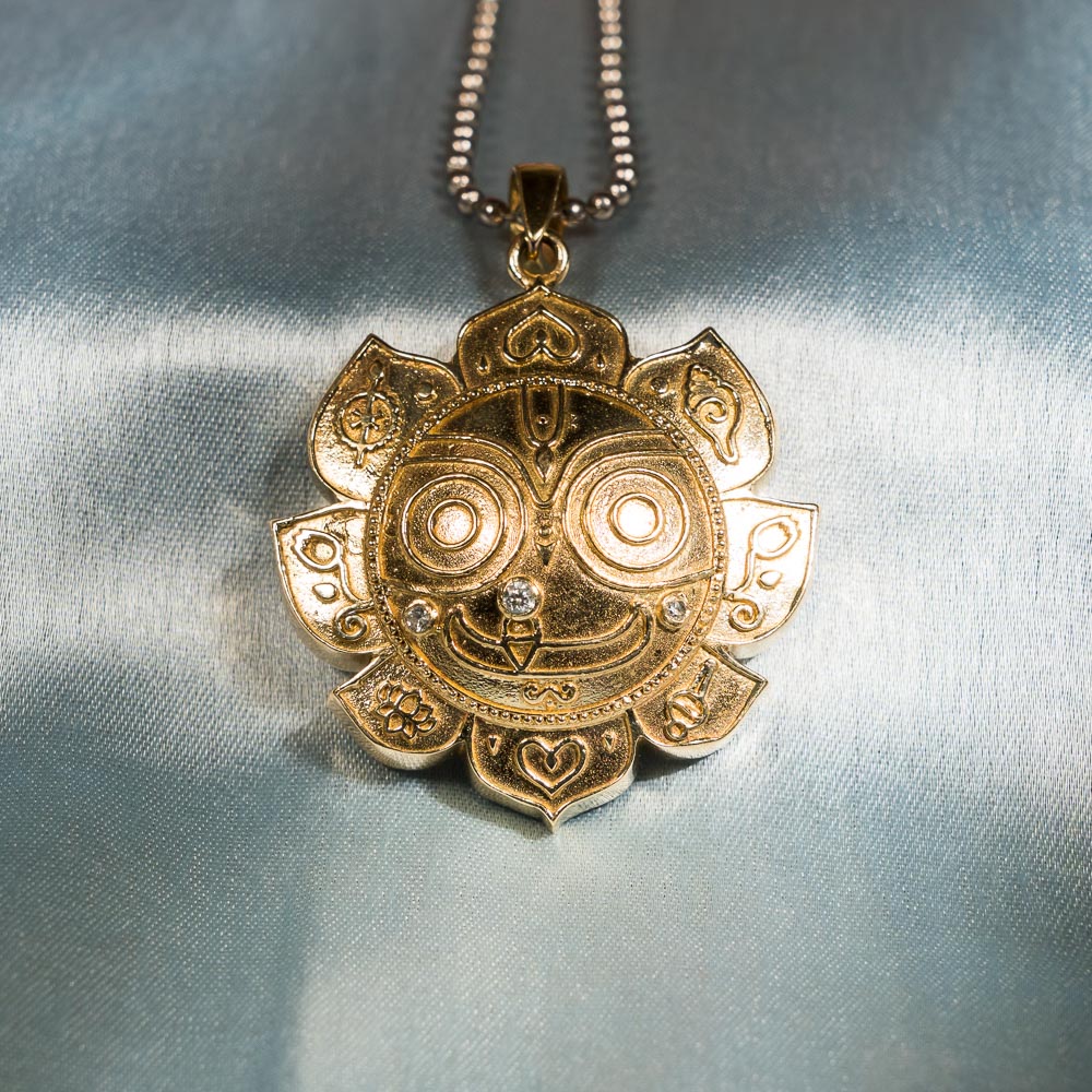 Golden Jagannath Pendant - Panchaloha