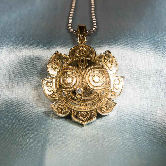 Golden Jagannath Pendant - Panchaloha