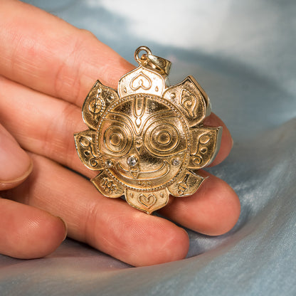 Golden Jagannath Pendant - Panchaloha