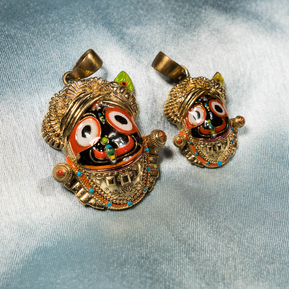 Handpainted Jagannath Pendant - Panchaloha