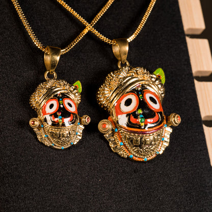 Handpainted Jagannath Pendant - Panchaloha