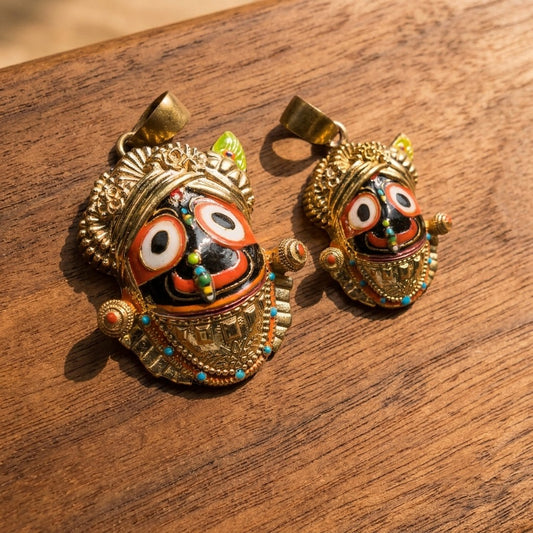 Handpainted Jagannath Pendant - Panchaloha