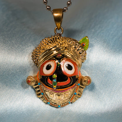 Handpainted Jagannath Pendant - Panchaloha