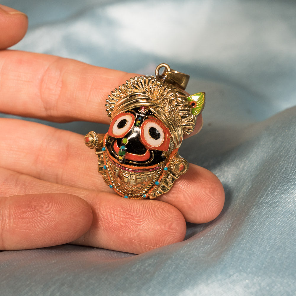 Handpainted Jagannath Pendant - Panchaloha
