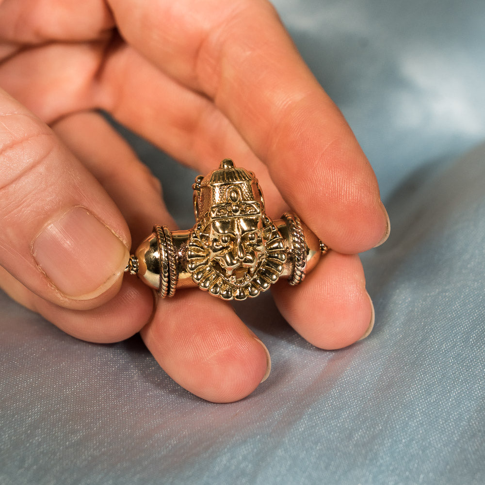 Narasimha Kavacha Bead Pendant – Panchaloha