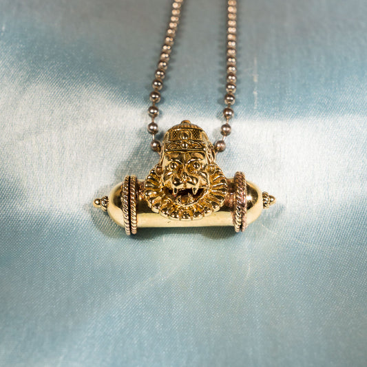 Narasimha Kavacha Bead Pendant – Panchaloha