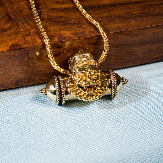 Narasimha Kavacha Bead Pendant – Panchaloha