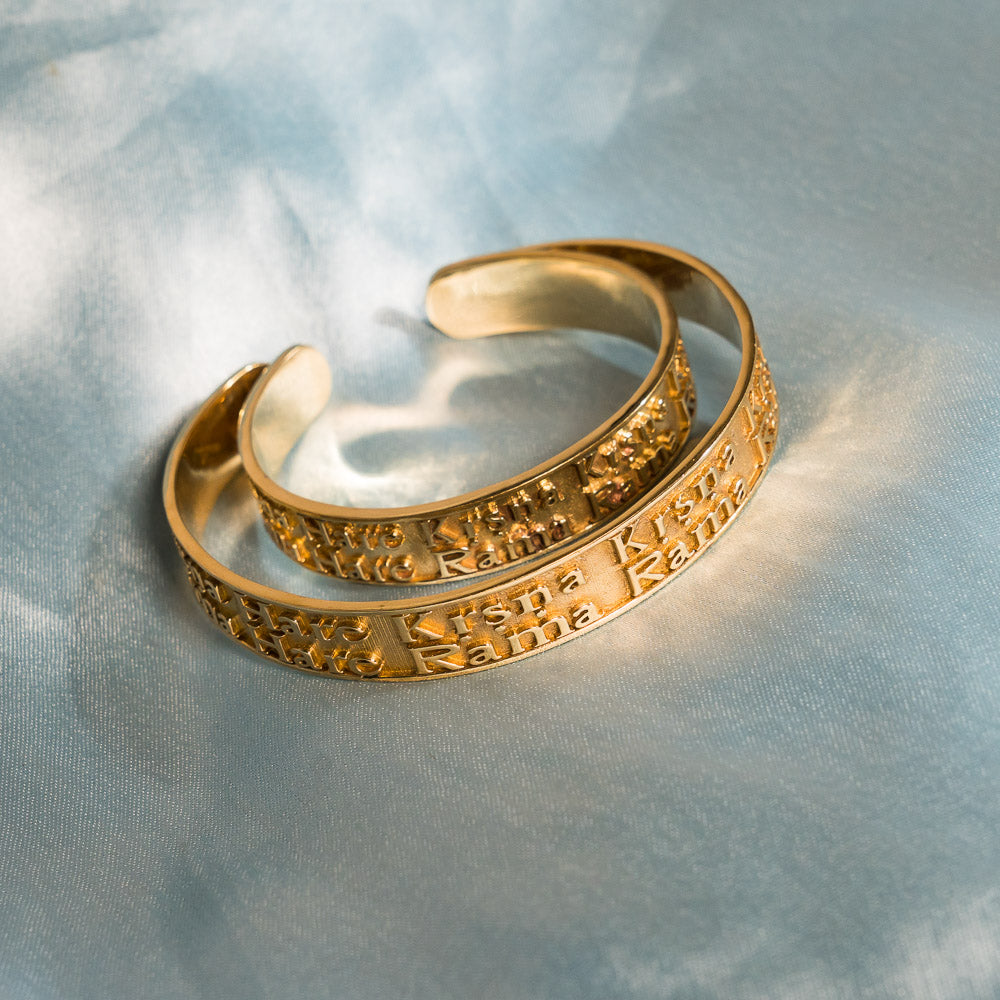 Maha Mantra Cuff Bracelet made from Panchaloha