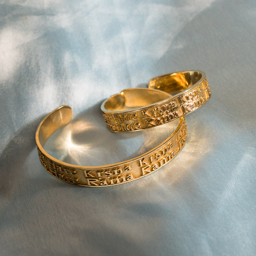 Maha Mantra Cuff Bracelet made from Panchaloha
