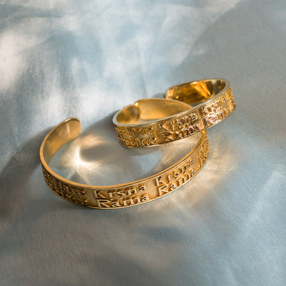 Maha Mantra Cuff Bracelet made from Panchaloha