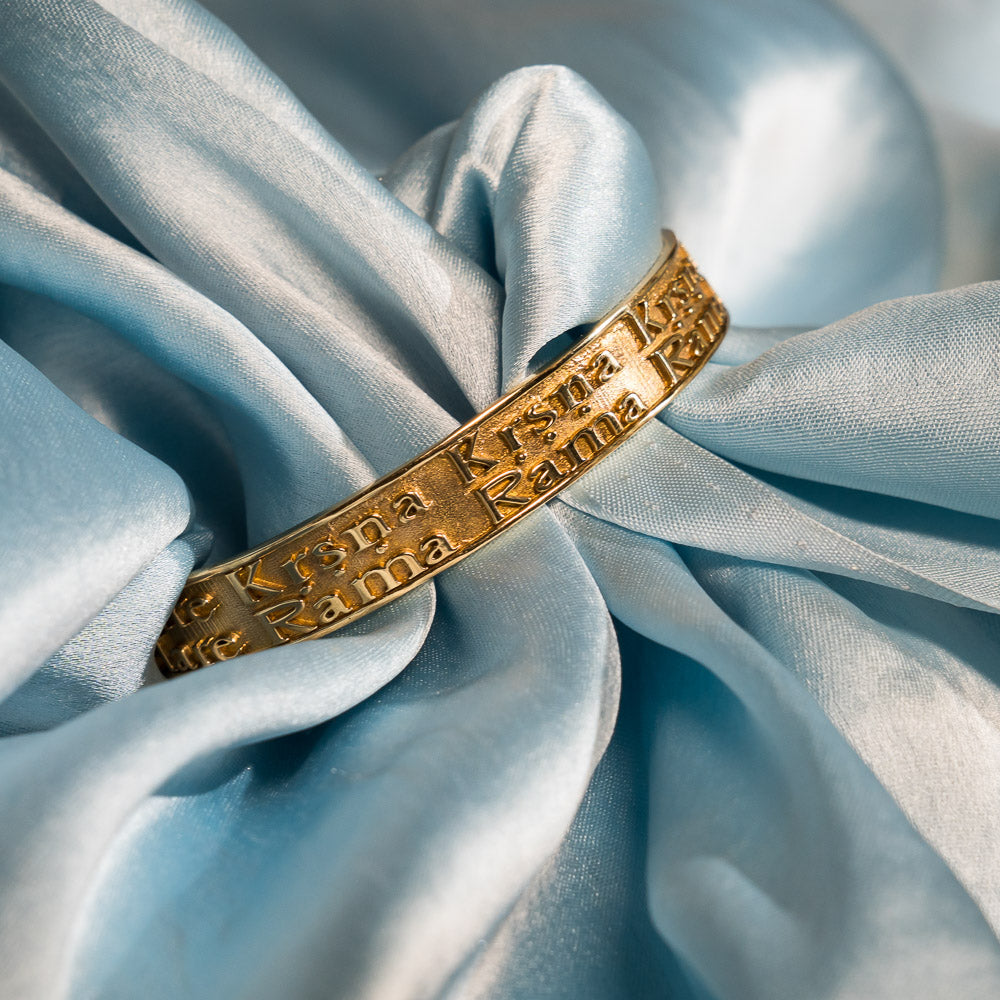 Maha Mantra Cuff Bracelet made from Panchaloha