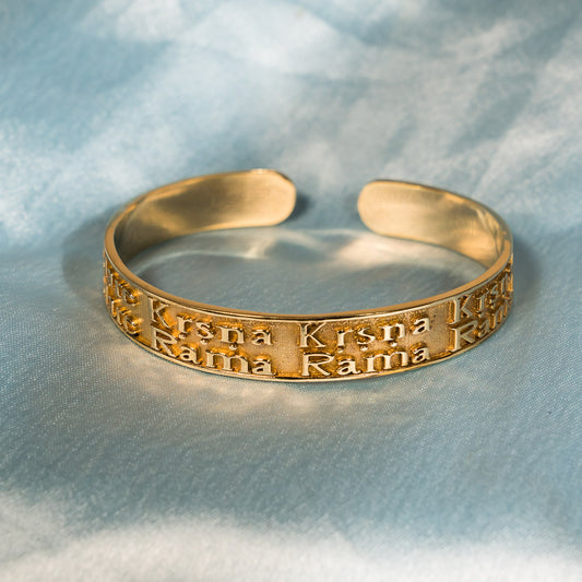 Maha Mantra Cuff Bracelet made from Panchaloha
