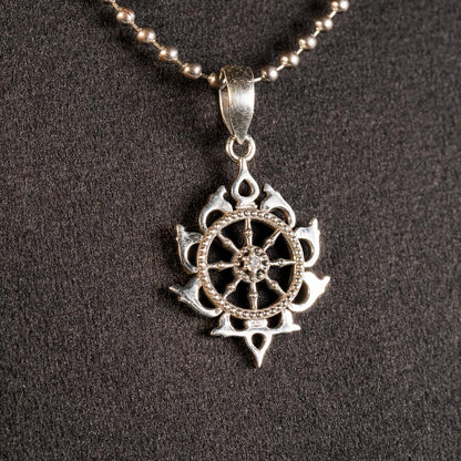 Sterling Silver 92.5 Sudarshan Chakra Pendant