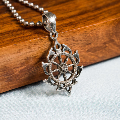 Sterling Silver 92.5 Sudarshan Chakra Pendant