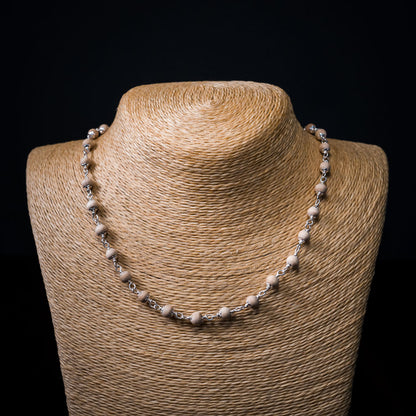 Silver Tulsi Kunti Mala round white #S103