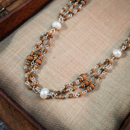 Silver Tulsi Kunti Mala #S112