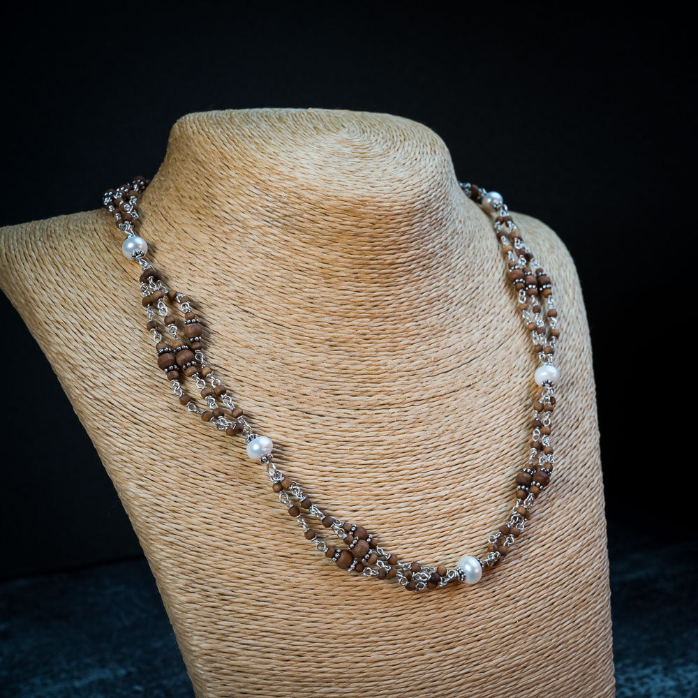 Silver Tulsi Kunti Mala #S112