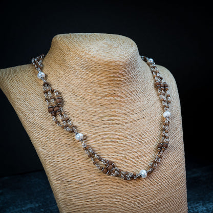 Silver Tulsi Kunti Mala #S112