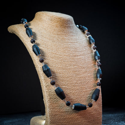 Silver Tulsi Kunti Mala Mridanga #S115