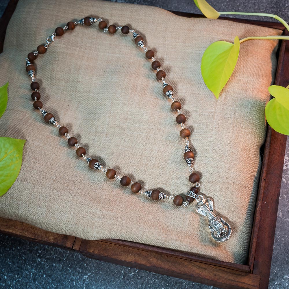 Silver Tulsi Kunti Mala Narasimha #S116