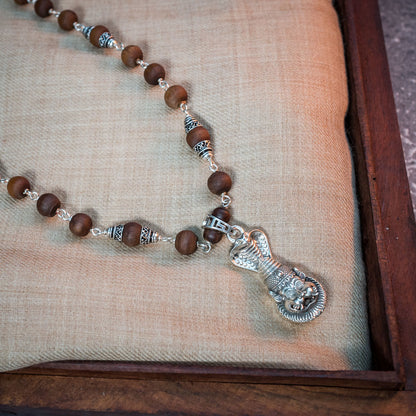 Silver Tulsi Kunti Mala Narasimha #S116