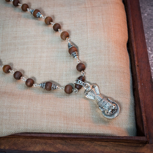 Silver Tulsi Kunti Mala Narasimha #S116