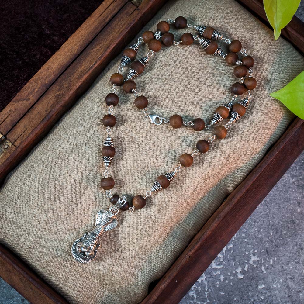 Silver Tulsi Kunti Mala Narasimha #S116