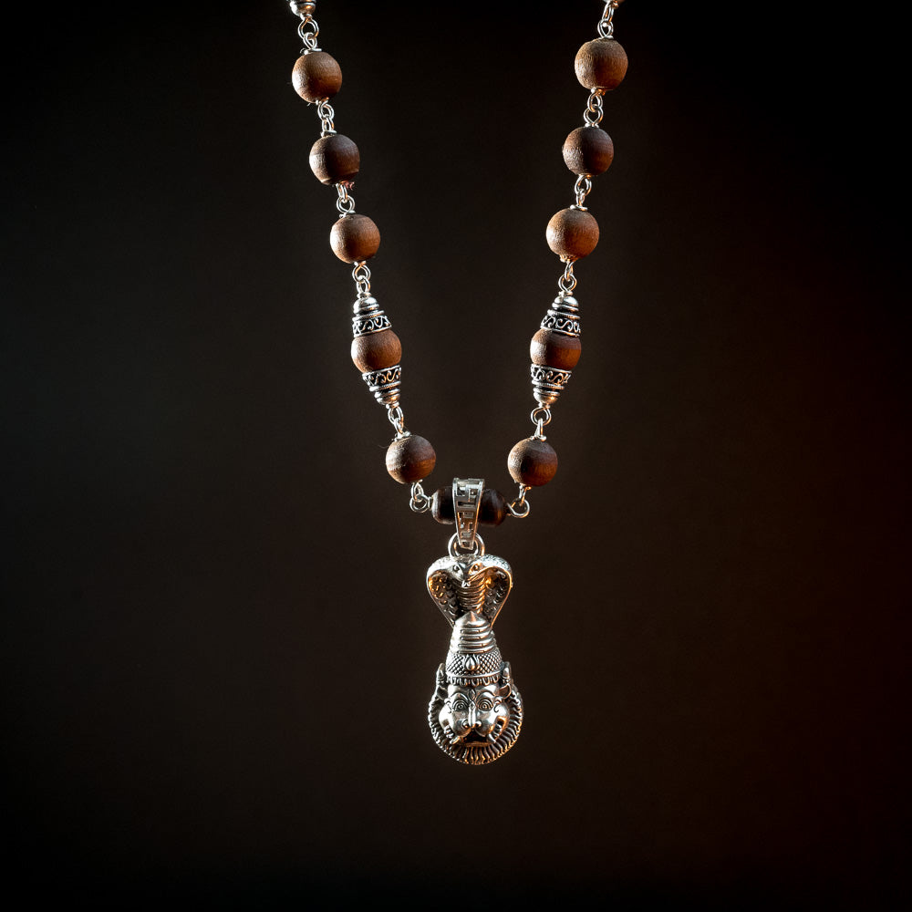 Silver Tulsi Kunti Mala Narasimha #S116