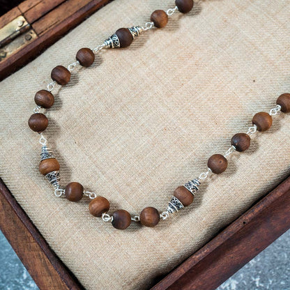 Silver Tulsi Kunti Mala Fancy Kailash  #S121