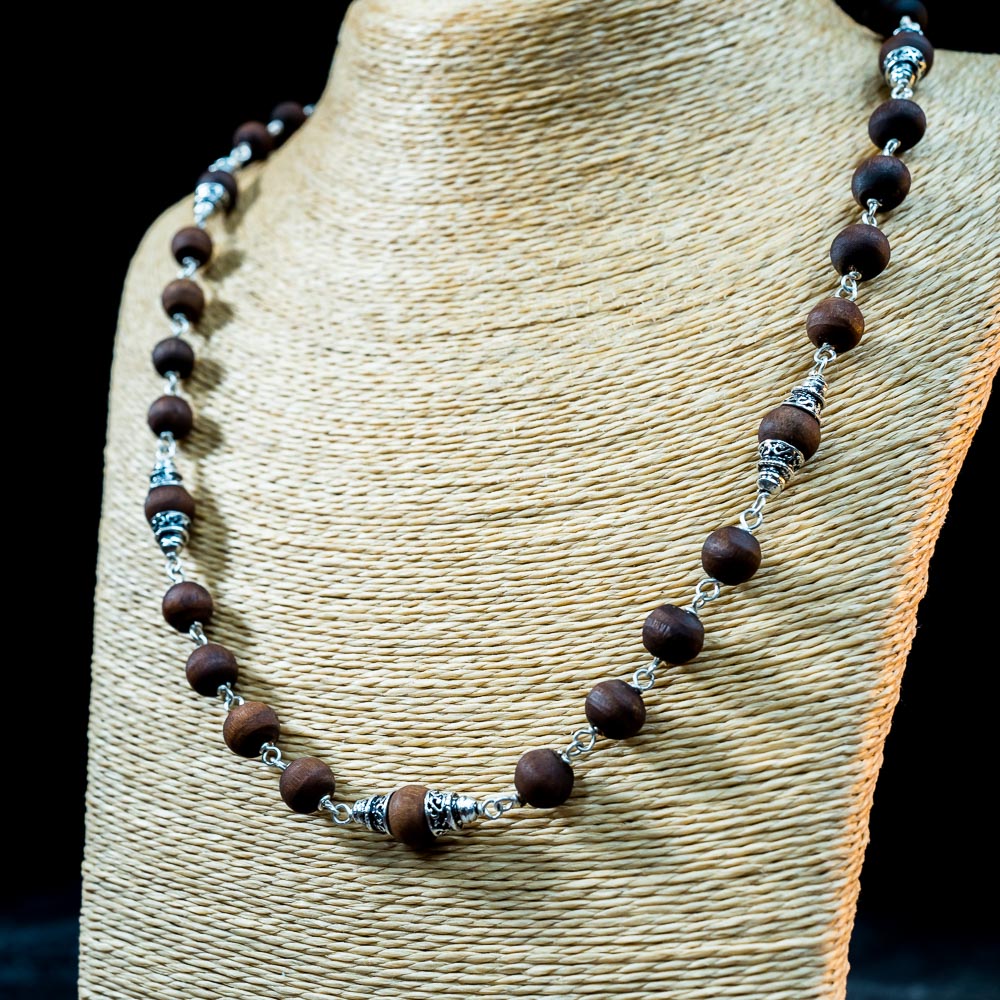 Silver Tulsi Kunti Mala Fancy Kailash  #S121