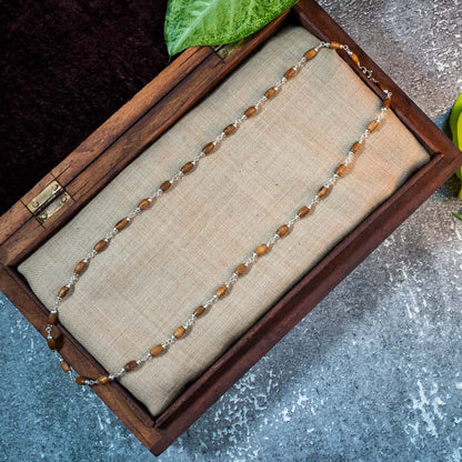 Silver Tulsi Kunti Mala 23Inch  #135