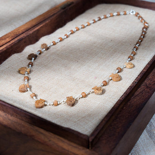 Varshana Silver Tulsi Mala - Radhe's Grace