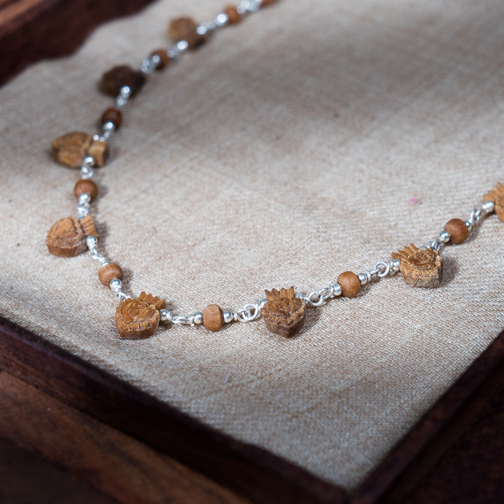 Varshana Silver Tulsi Mala - Radhe's Grace