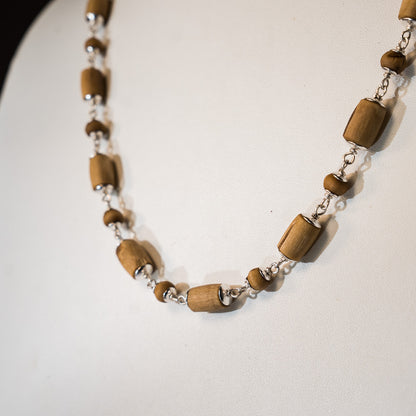 Gauranga Silver Tulsi Mala - Capped Golden Tulsi