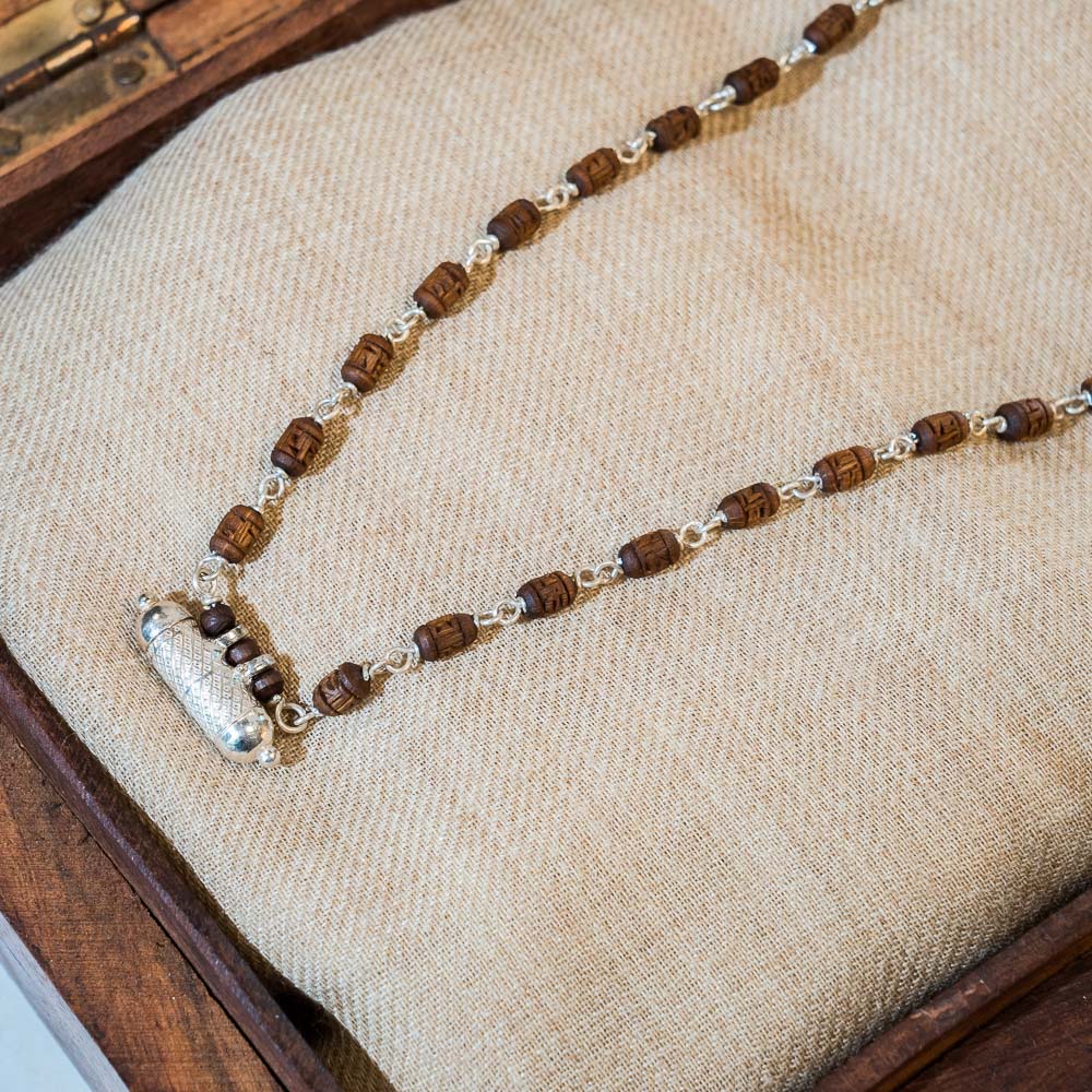 Satya Silver Tulsi Mala - Delicate Radhe beads