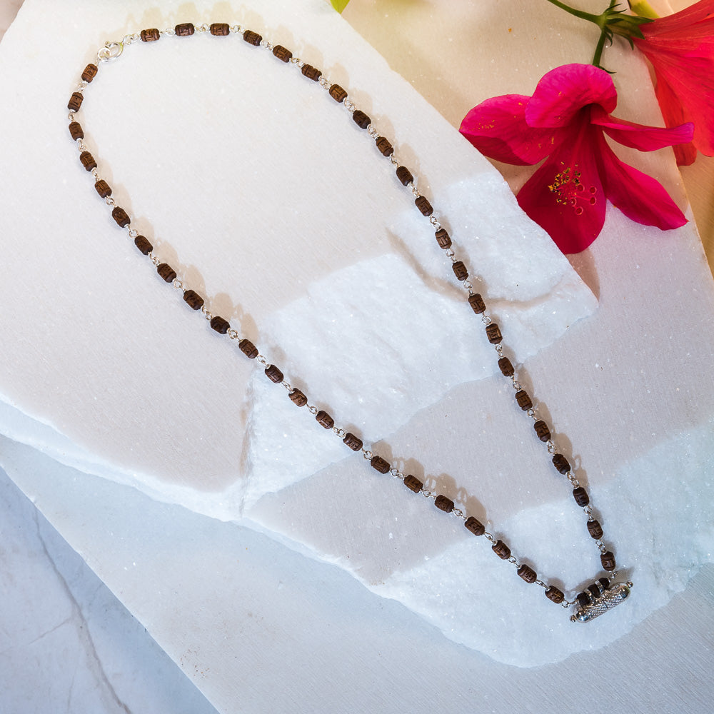 Satya Silver Tulsi Mala - Delicate Radhe beads