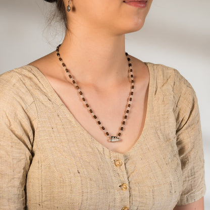 Satya Silver Tulsi Mala - Delicate Radhe beads