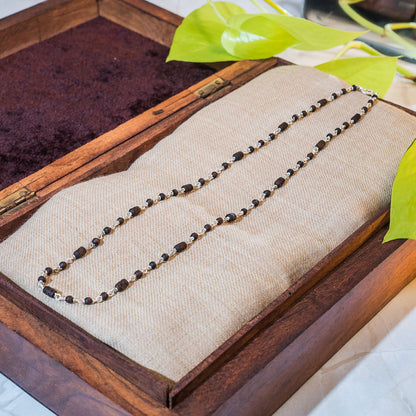 Rohini Silver Tulsi mala - Delicate Radhe beads