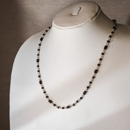 Rohini Silver Tulsi mala - Delicate Radhe beads