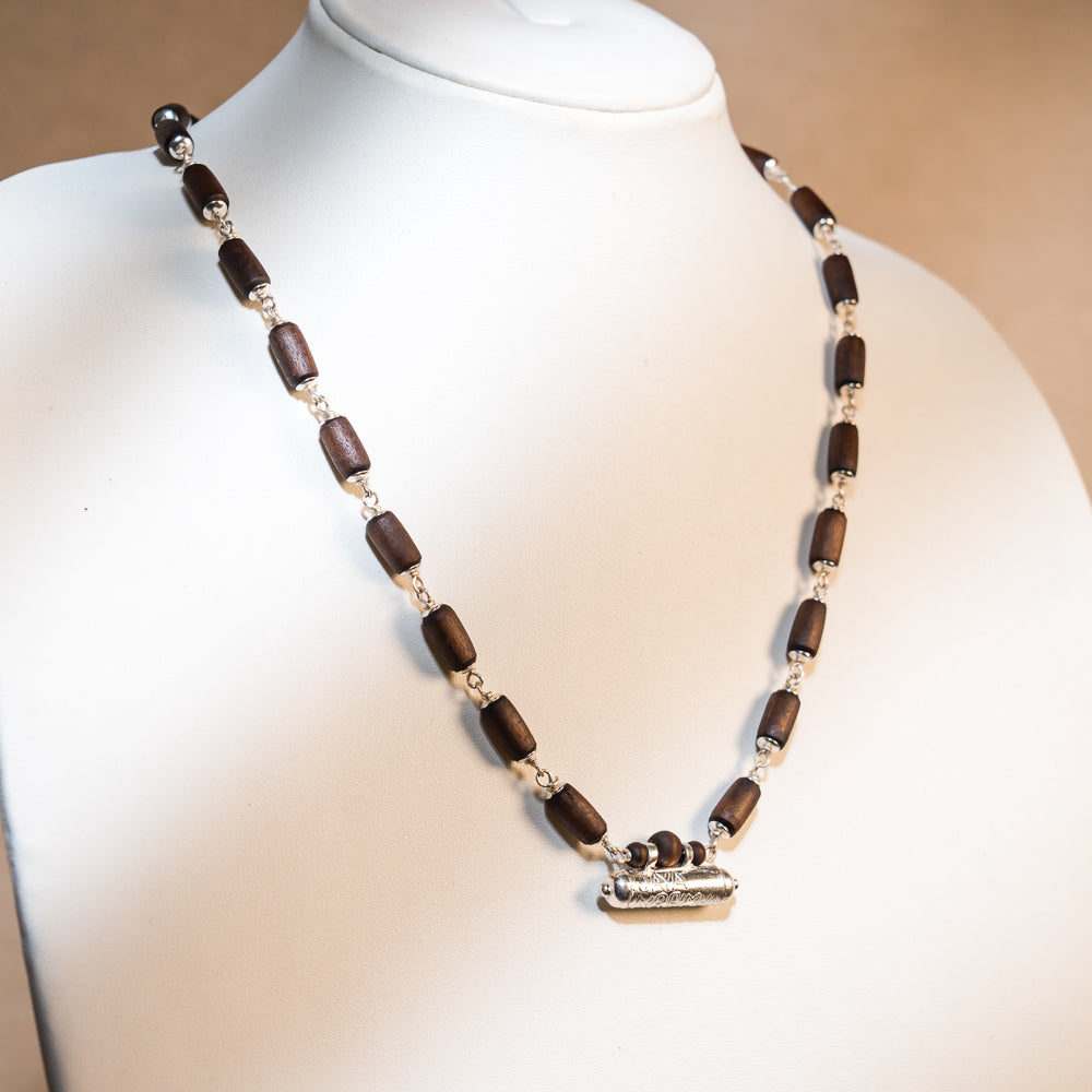 Shakti Silver Tulsi Mala with Narasimha Kavacha