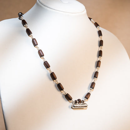 Shakti Silver Tulsi Mala with Narasimha Kavacha