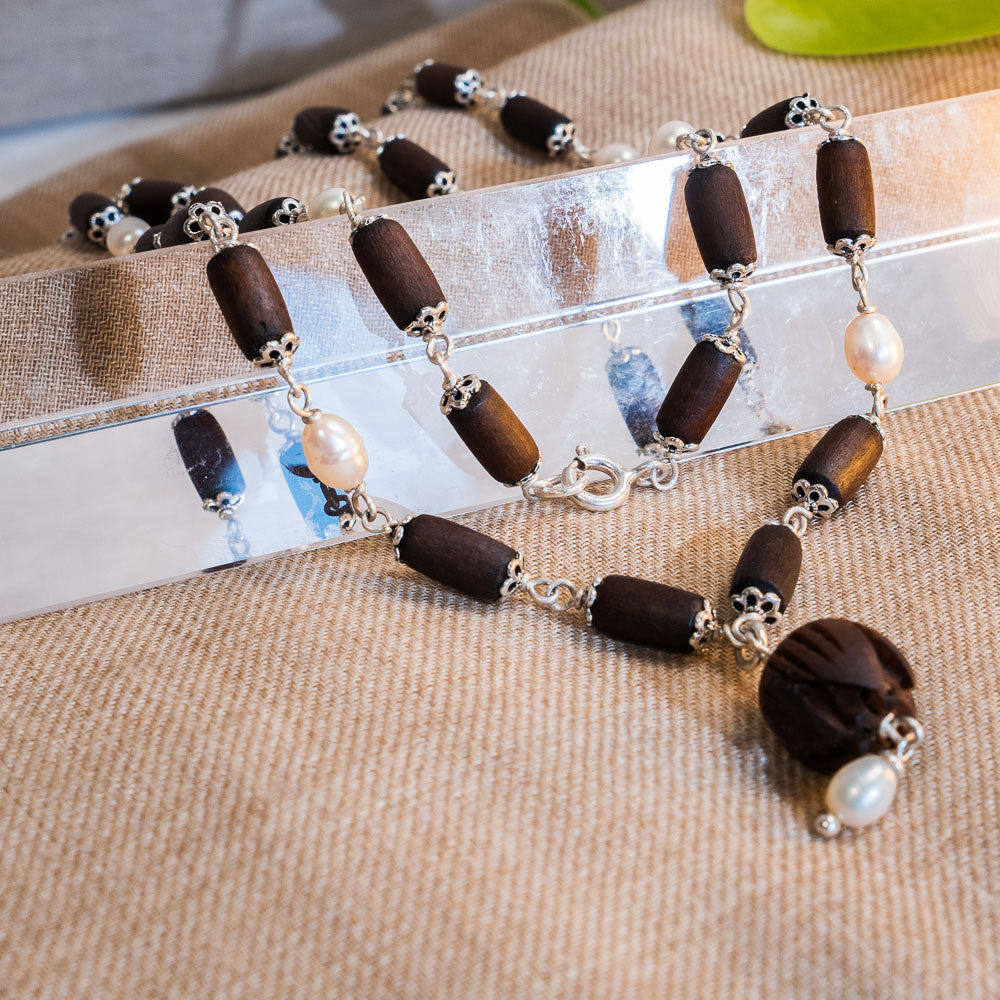 Sri Padma Silver Tulsi Mala - The Queen of Flowers