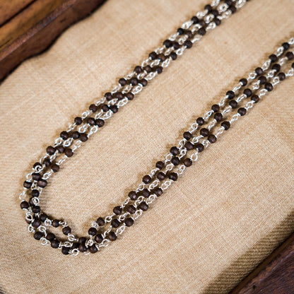Classic Kanti 3xline - An elegant touch of tradition Silver Tulsi Mala