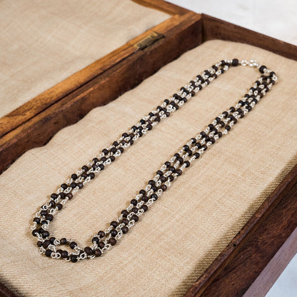 Classic Kanti 3xline - An elegant touch of tradition Silver Tulsi Mala
