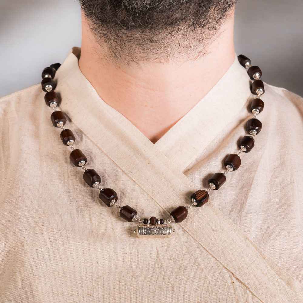 Nara Hari Silver Tulsi Mala with Narasimha Kavacha